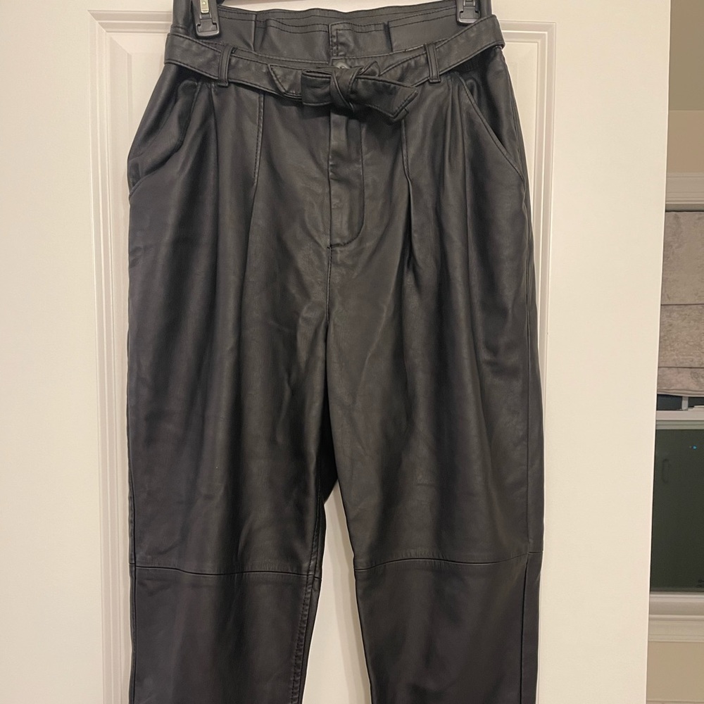 Free People Faux Leather paper bag pants ๐ - Picture 2 of 2